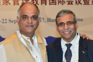 CEO Nilesh Sarawate with Prof. Dipak C Jain(Formaer Dean Kellogg School of Management, Ex-Faculty with top B-Schools like INSEAD)